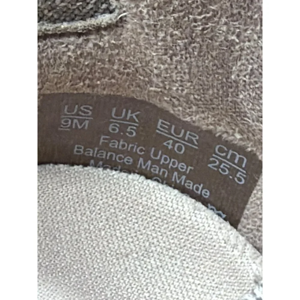 Bzees Size 9 Trophy Womens Slip-On Sneakers Morel Taupe Stretch